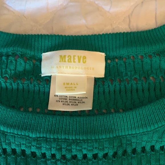 Maeve-Anthropologie Green Knit Midi Dress - Picture 2 of 9